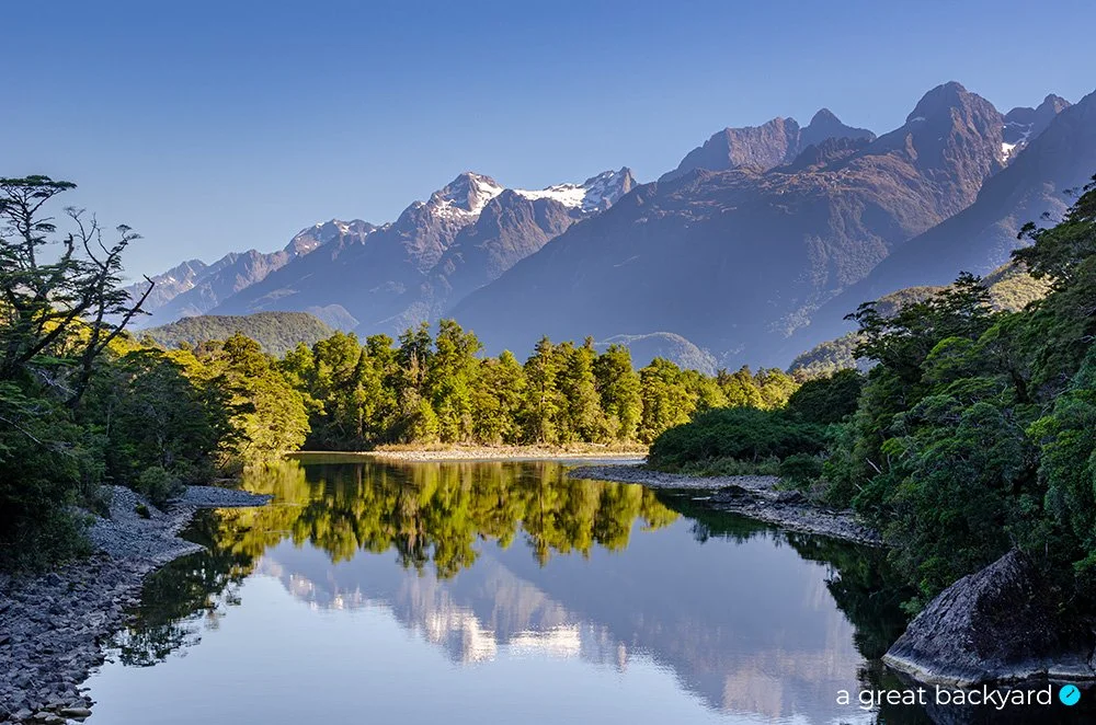 Darren Mountains Reflection by Corin Walker Bain | a great backyard