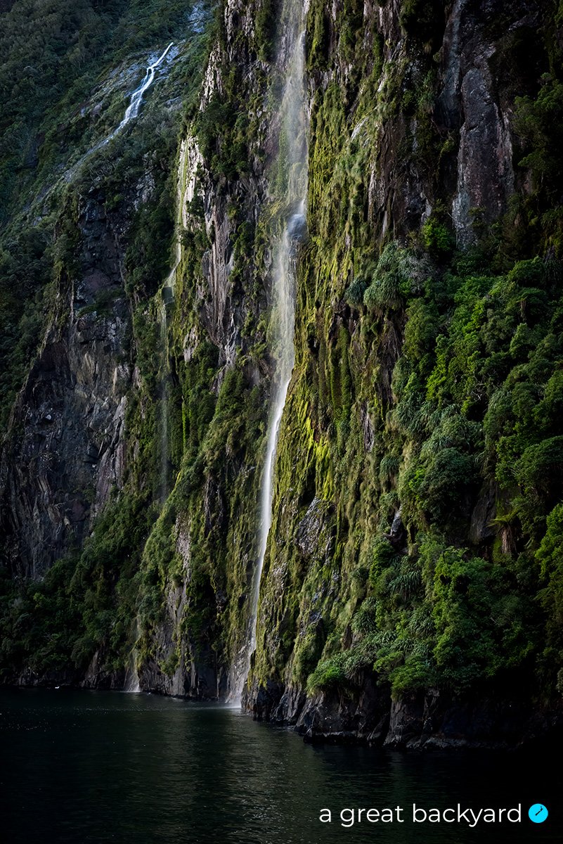 Milford Sound Waterfalll, Fiordland National Park, New Zealand