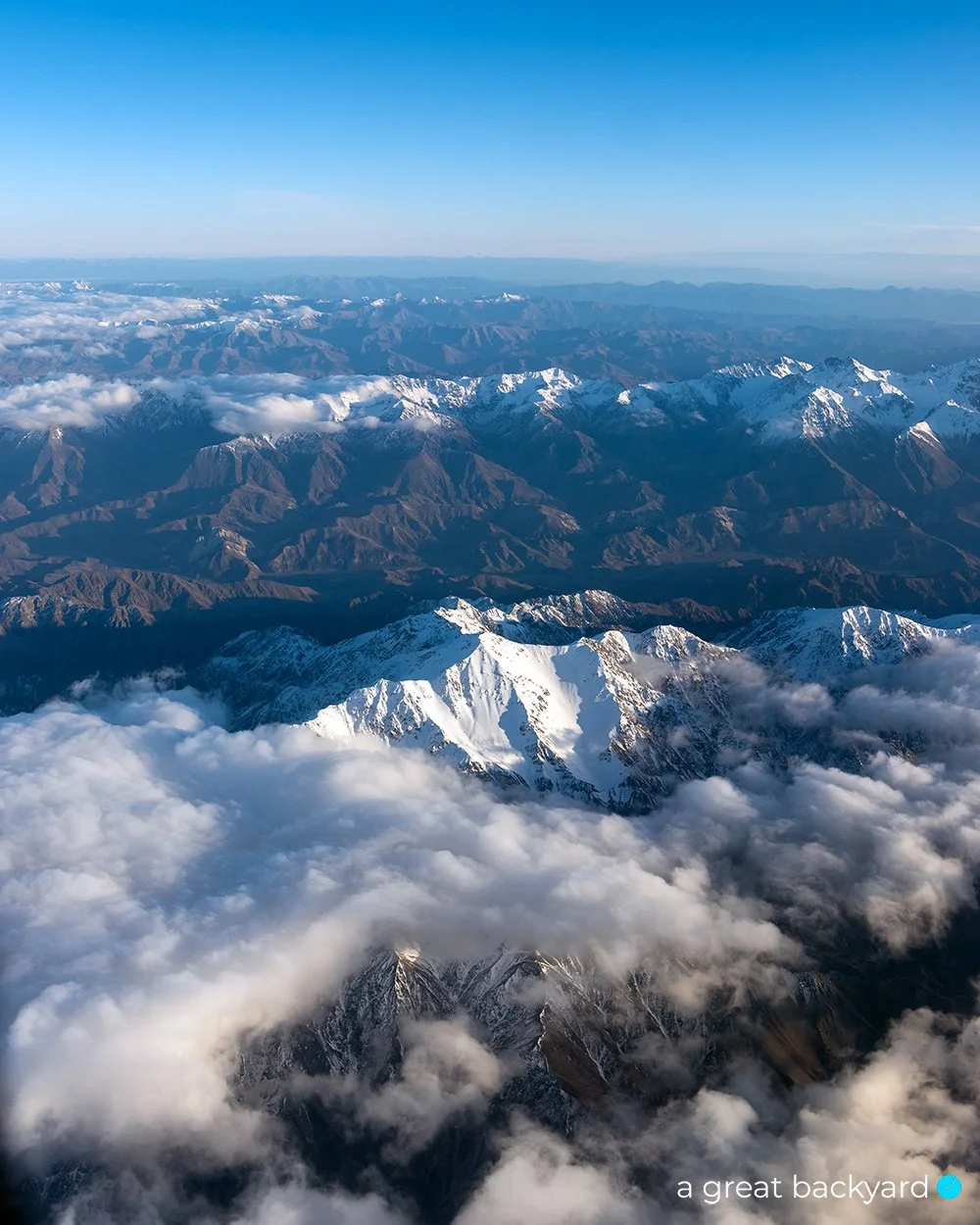 Southern Alps Aerial by a great backyard NZ imagery