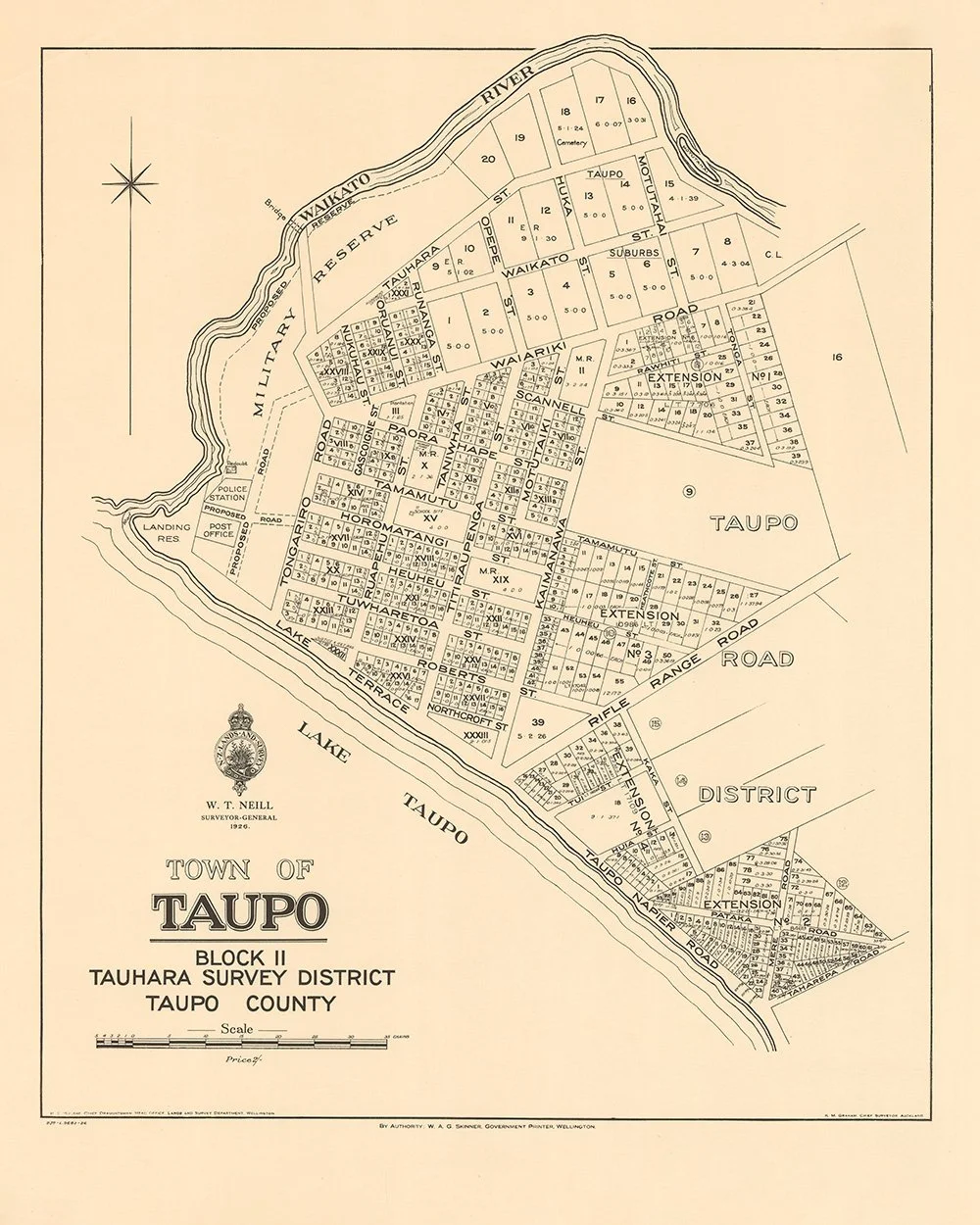 Vintage Taupō map (1926) | a great backyard