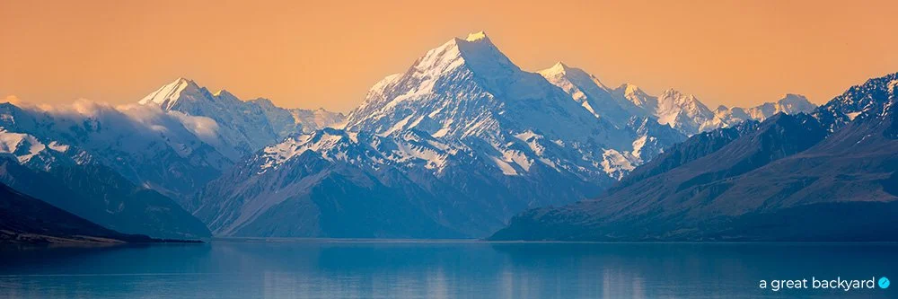 Aoraki Mt Cook panorama by Corin Walker Bain | a great backyard New Zealand landscape prints