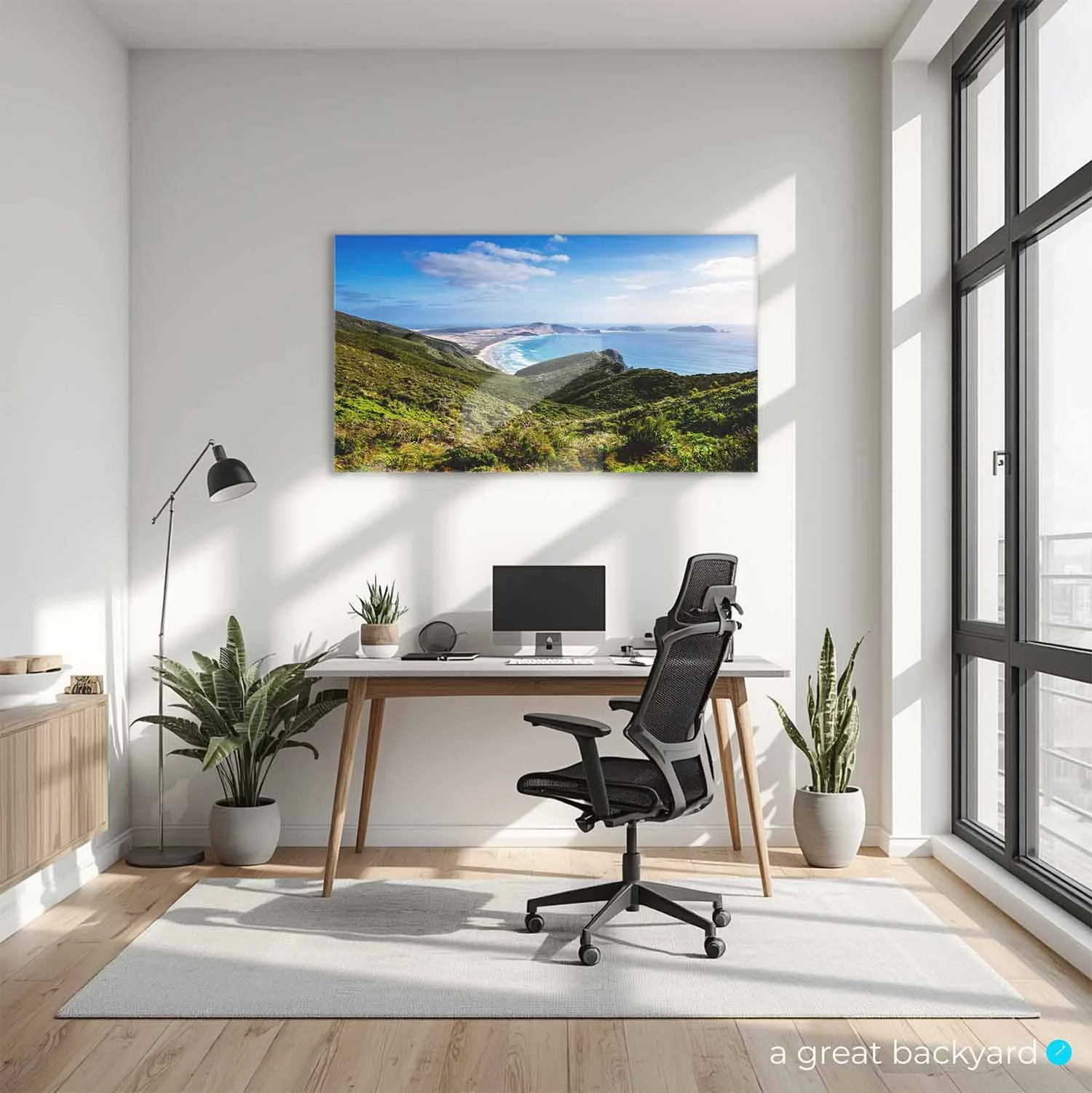 Cape Maria van Diemen print on office wall | a great backyard fine art prints