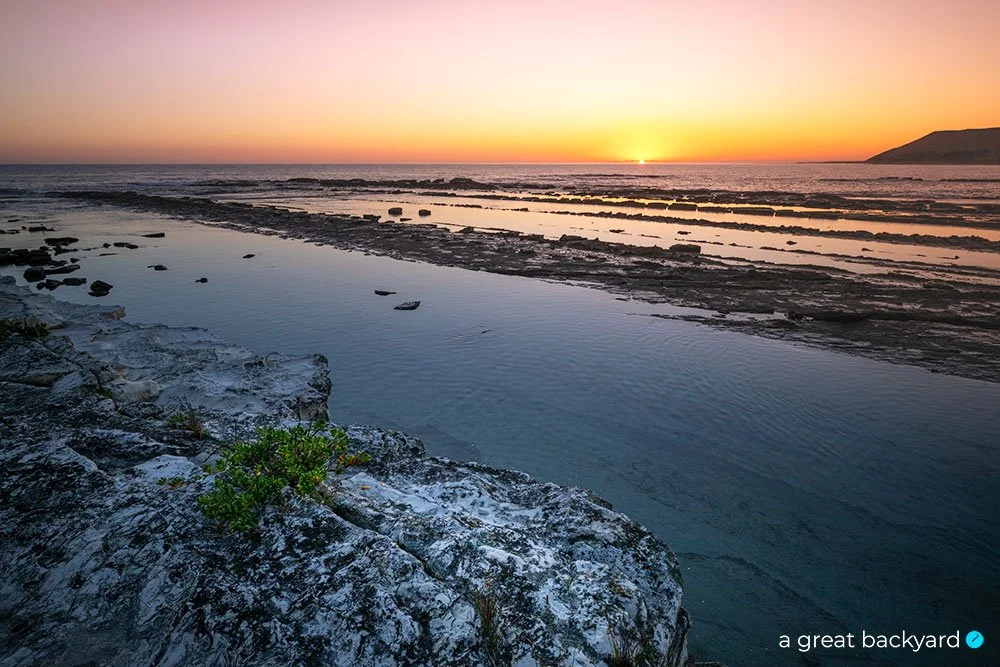 Mahia shore sunrise by Corin Walker Bain | a great backyard New Zealand