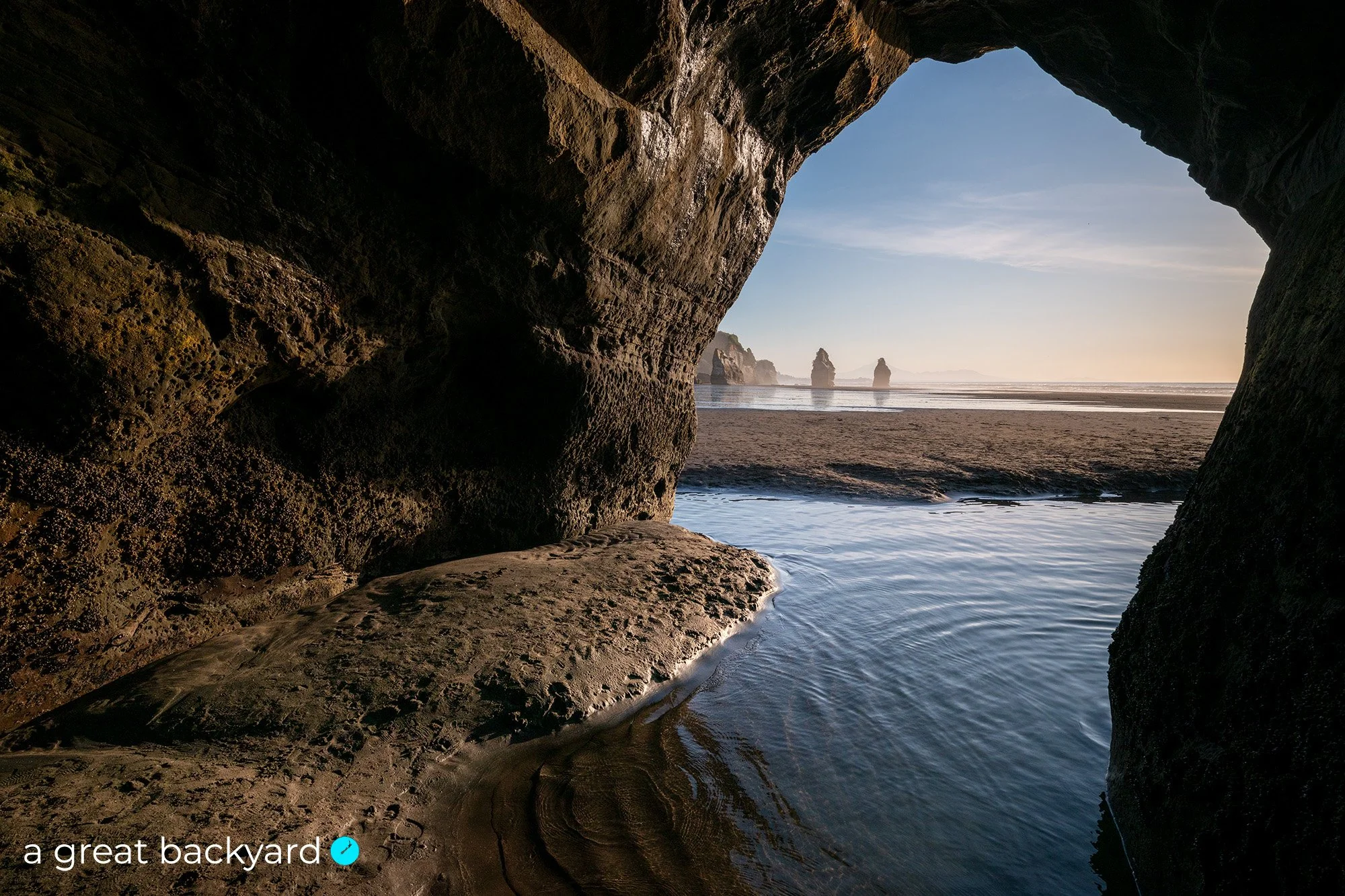 View through Tongaporutu archway by Corin Walker Bain | a great backyard print & photography