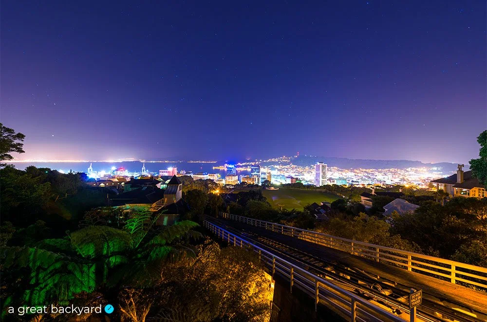 Wellington Cable Car at Night by Corin Walker Bain | a great backyard