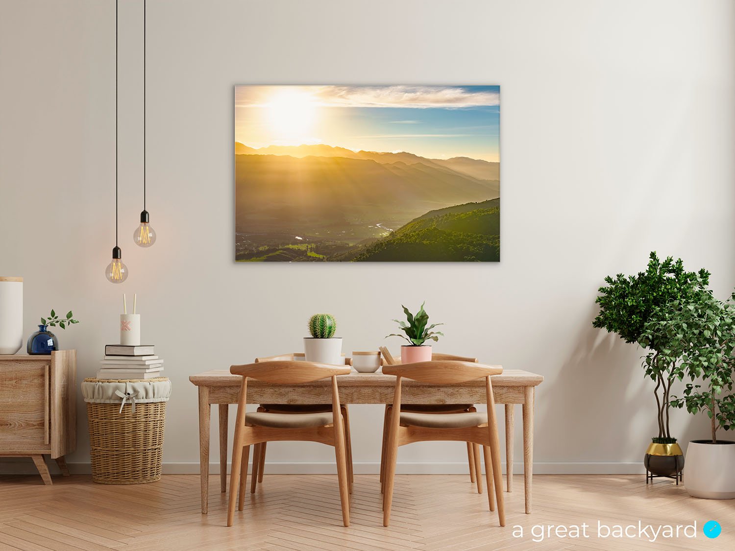 Takaka print on home wall | a great backyard New Zealand landscape photography