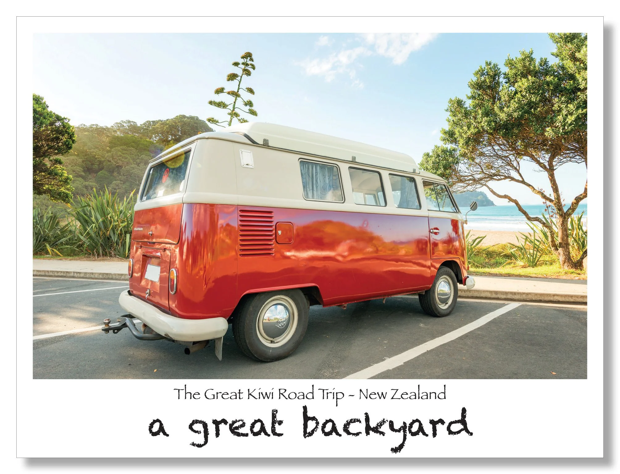 Great Kiwi Road Trip postcard by Corin Walker Bain | a great backyard New Zealand