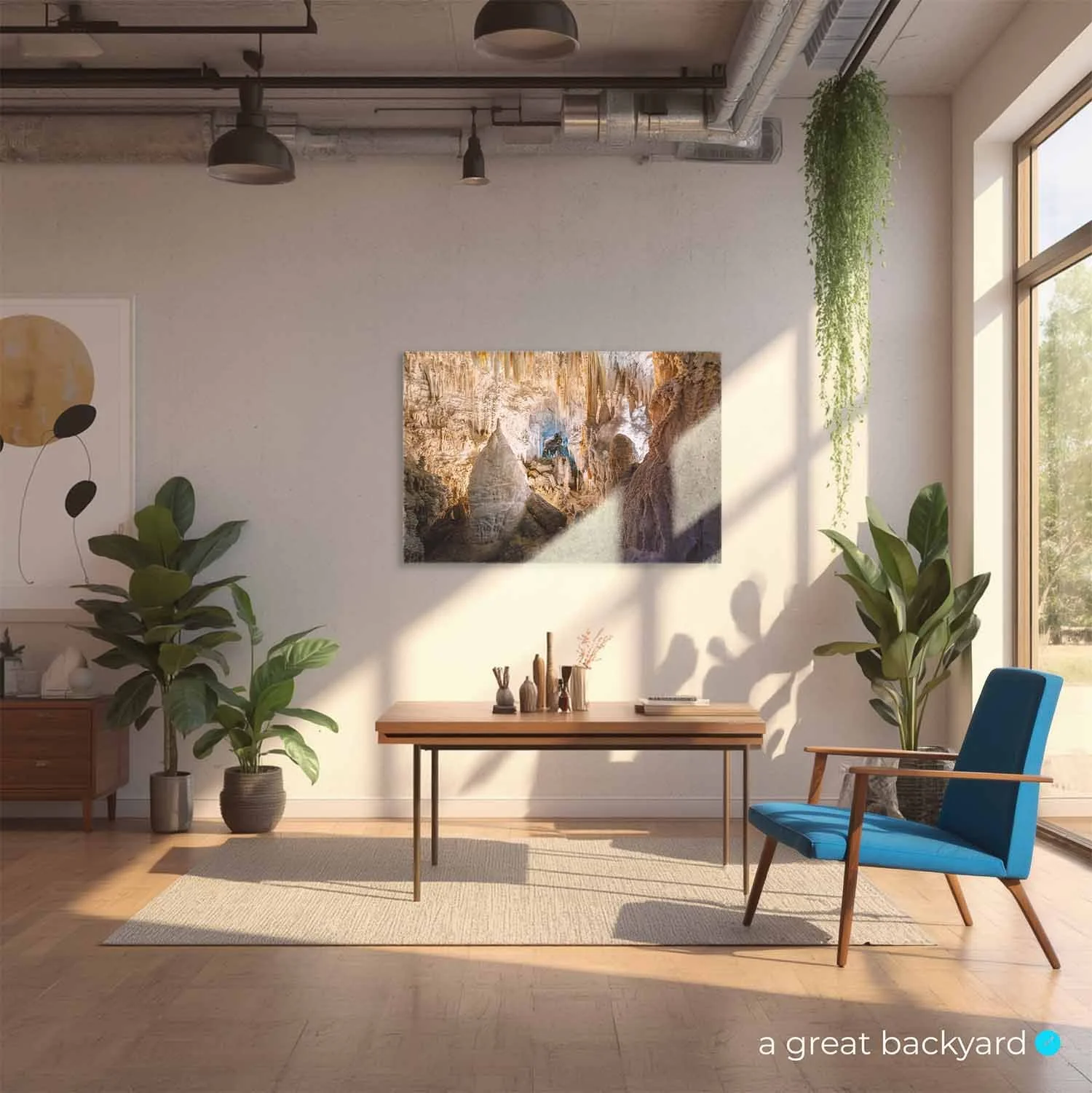 Aranui Cave print on a home wall | a great backyard New Zealand