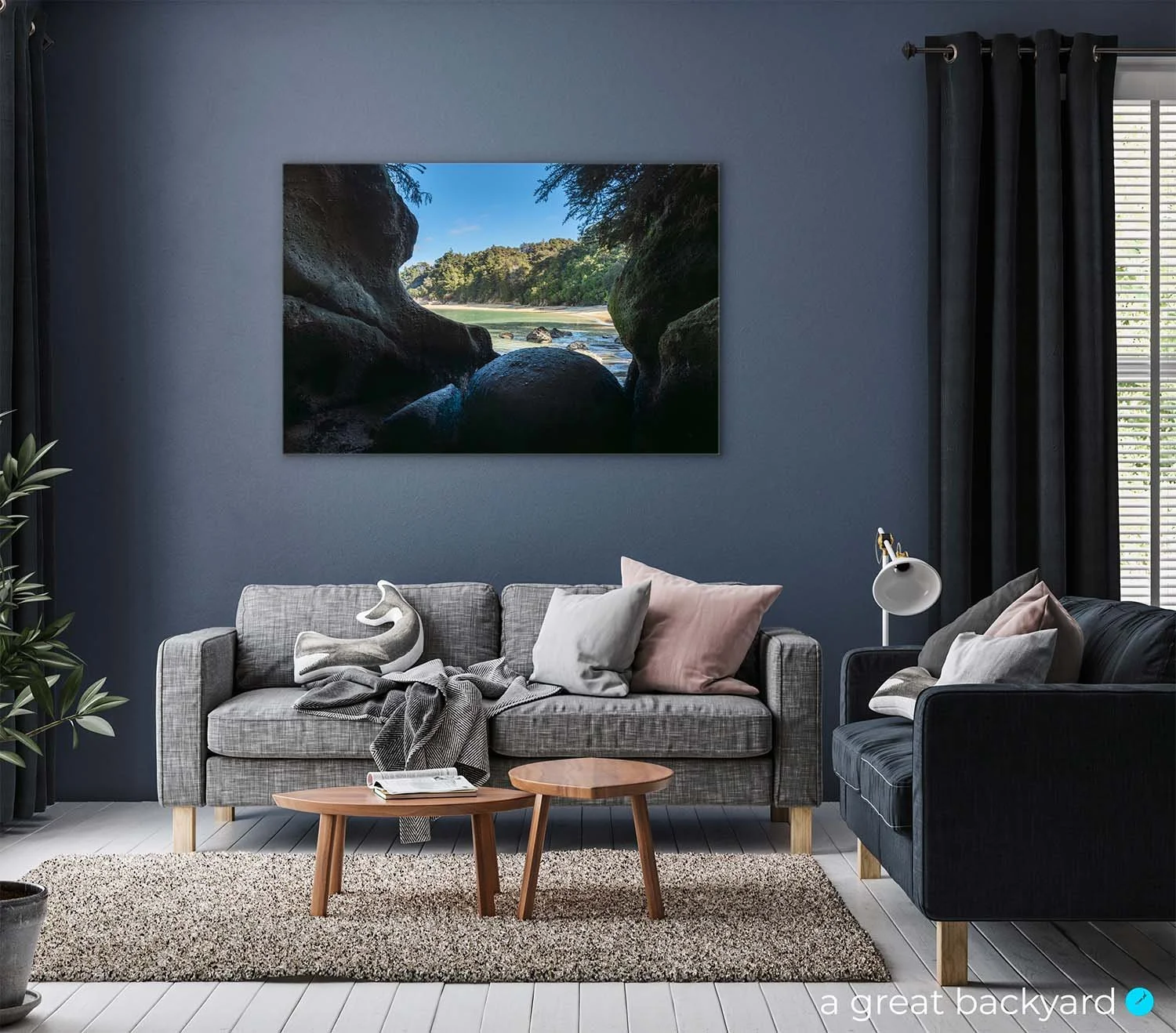 Kaiteriteri Cove print on home wall | a great backyard New Zealand landscape photography prints