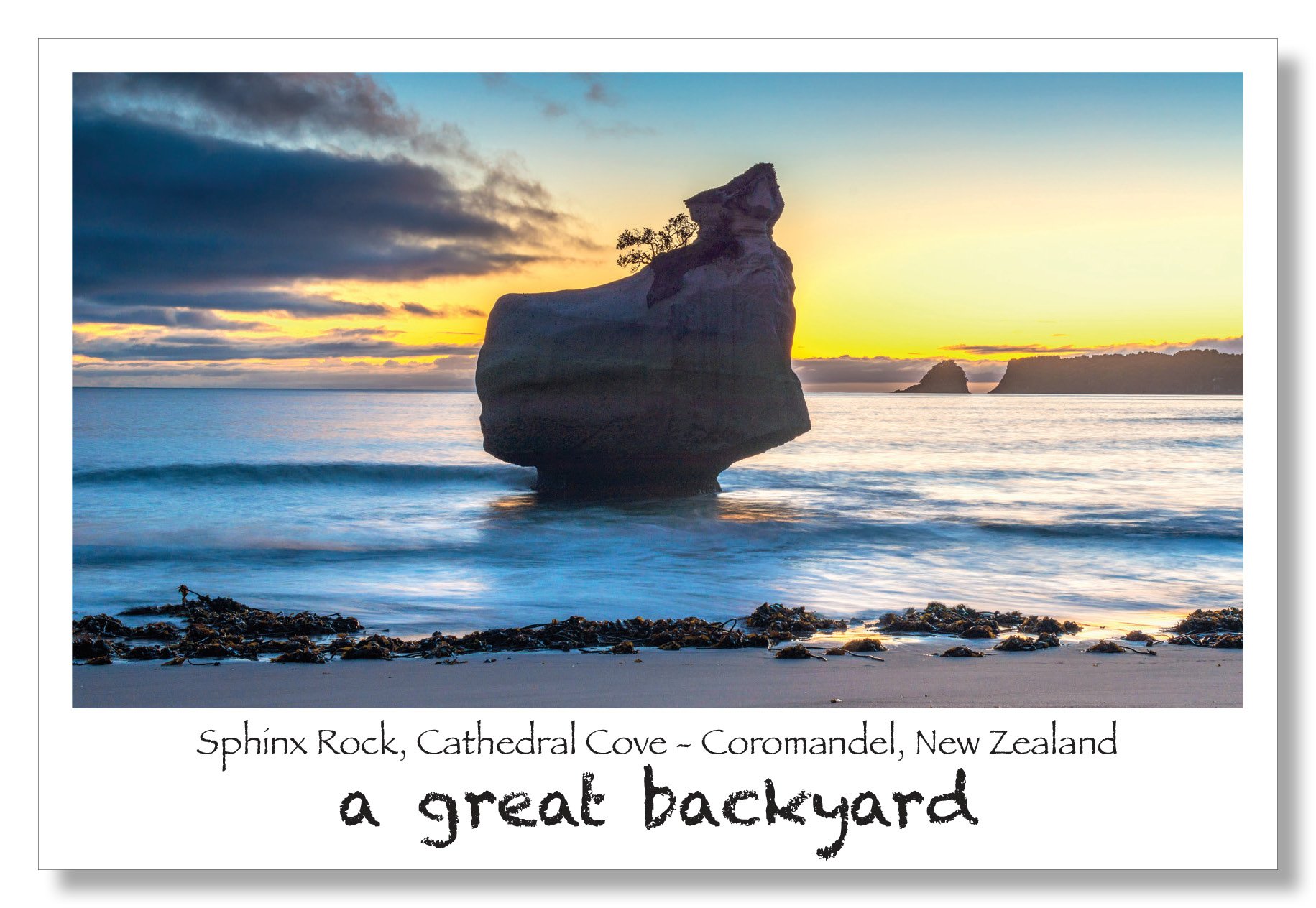 Sphinx Rock Postcard by Corin Walker Bain | a great backyard photography NZ