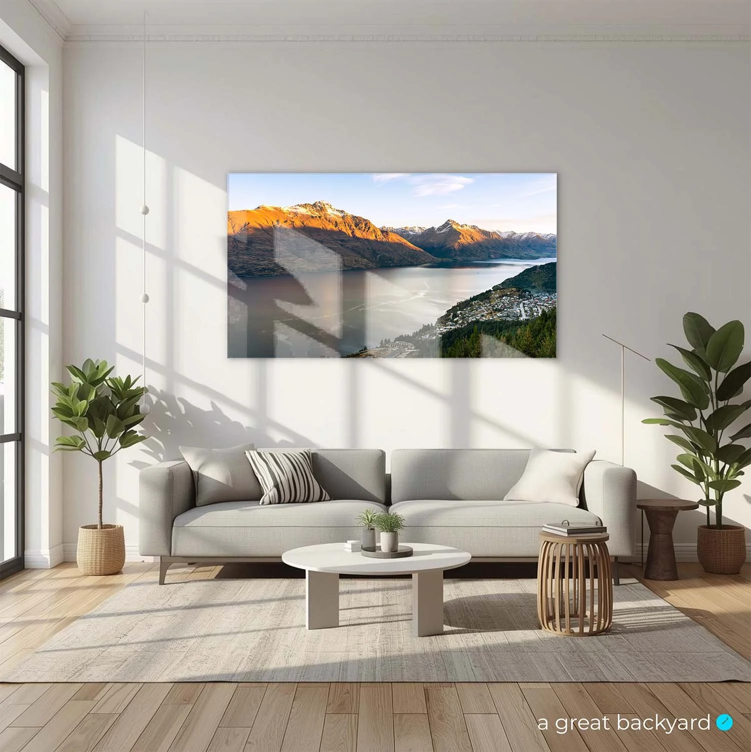Queenstown print on home wall | a great backyard New Zealand
