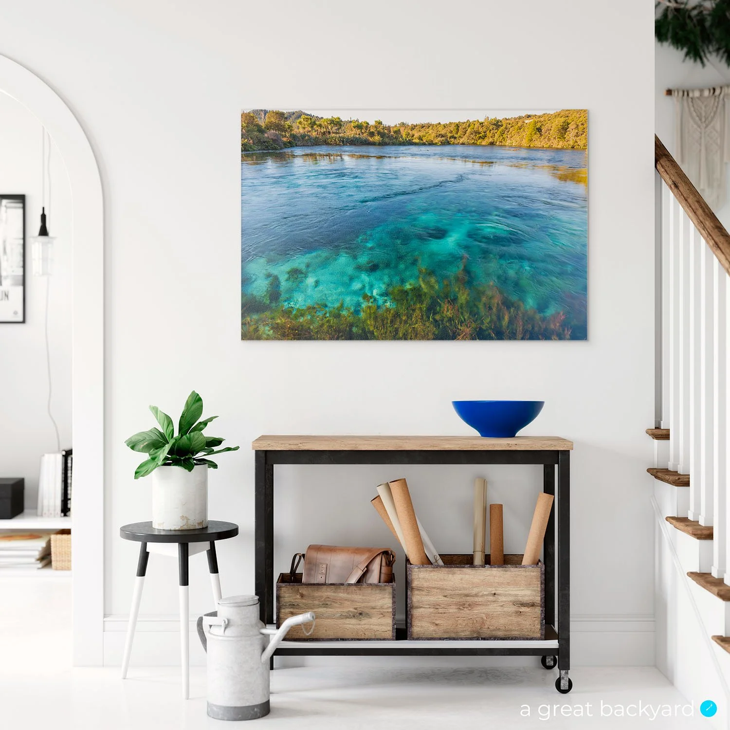Waikoropupū Springs print on home wall | a great backyard New Zealand landscape photography