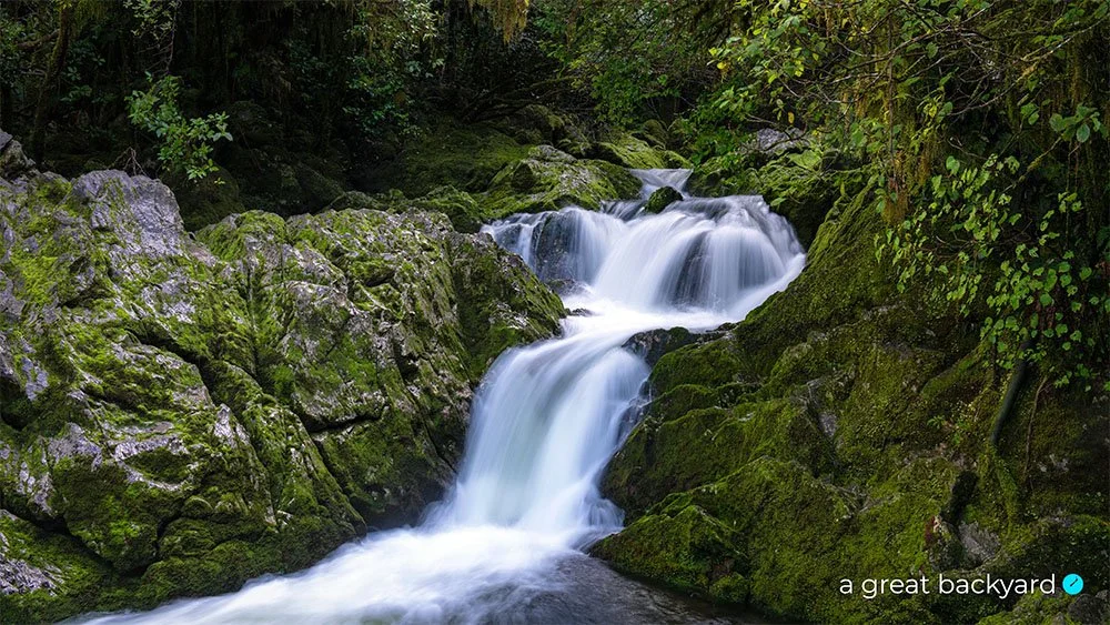 Riwaka River Waterfall by Corin Walker Bain | a great backyard New Zealand landscape photography prints