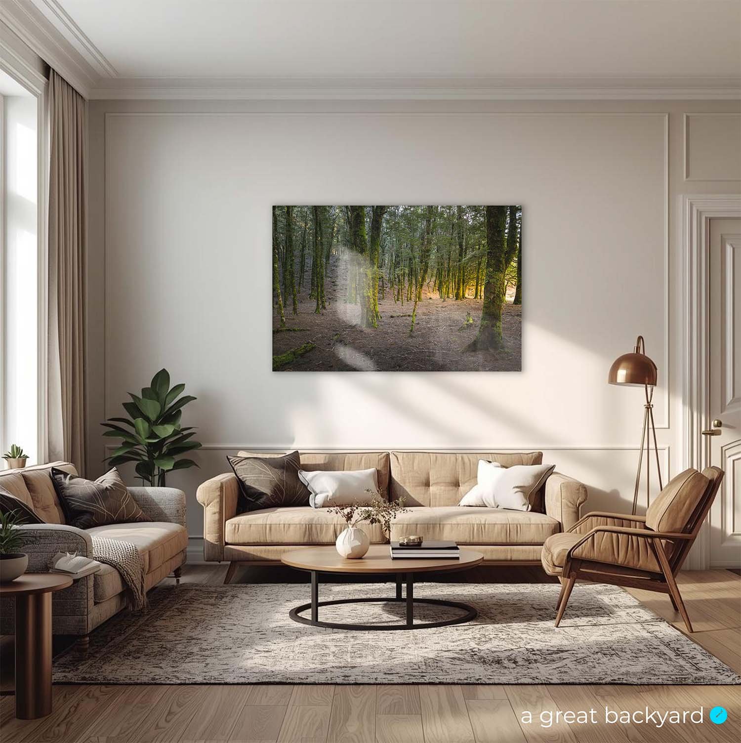 Canaan Downs print on interior wall | a great backyard New Zealand landscape photography