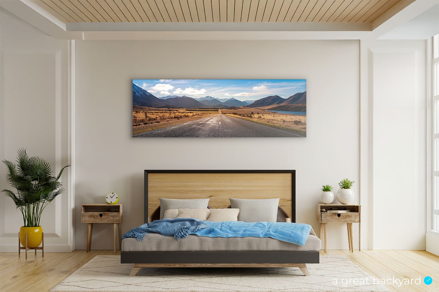 Arthur's Pass print on bedroom wall | a great backyard premium landscape photography prints