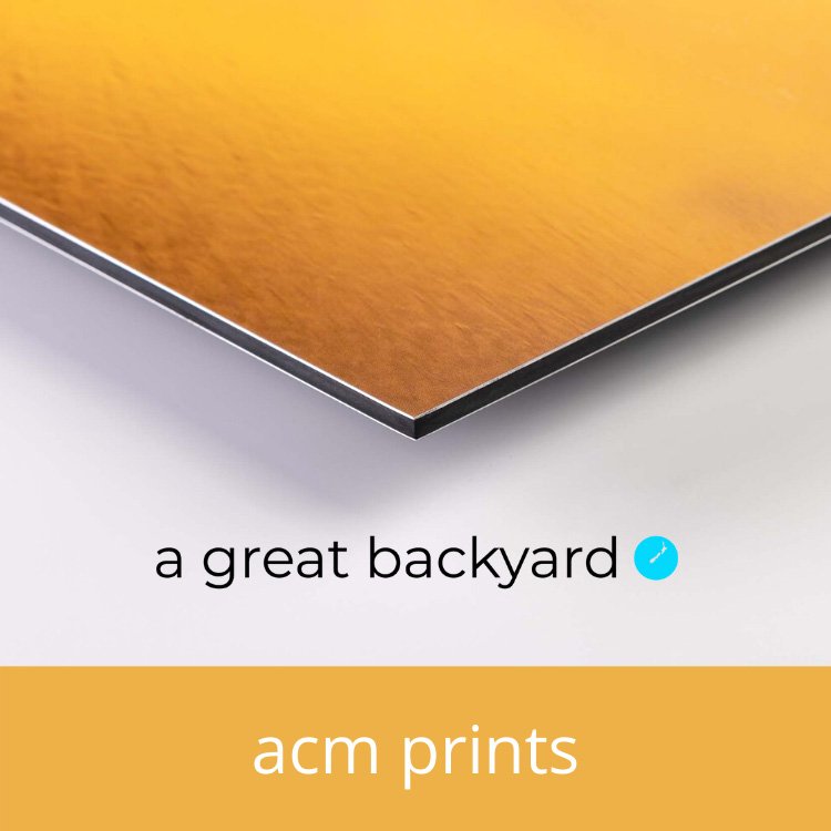 ACM print edge by a great backyard | Statement Wall Art Made in New Zealand