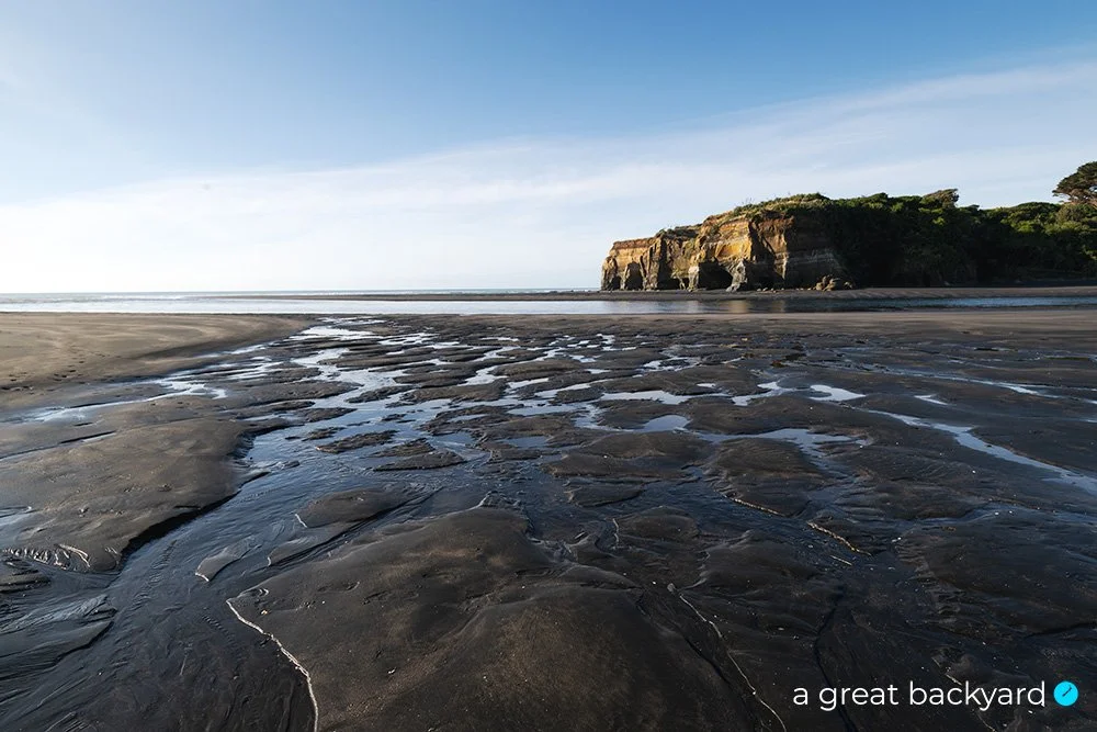 View across Tongaporutu beach, Taranaki, New Zealand
