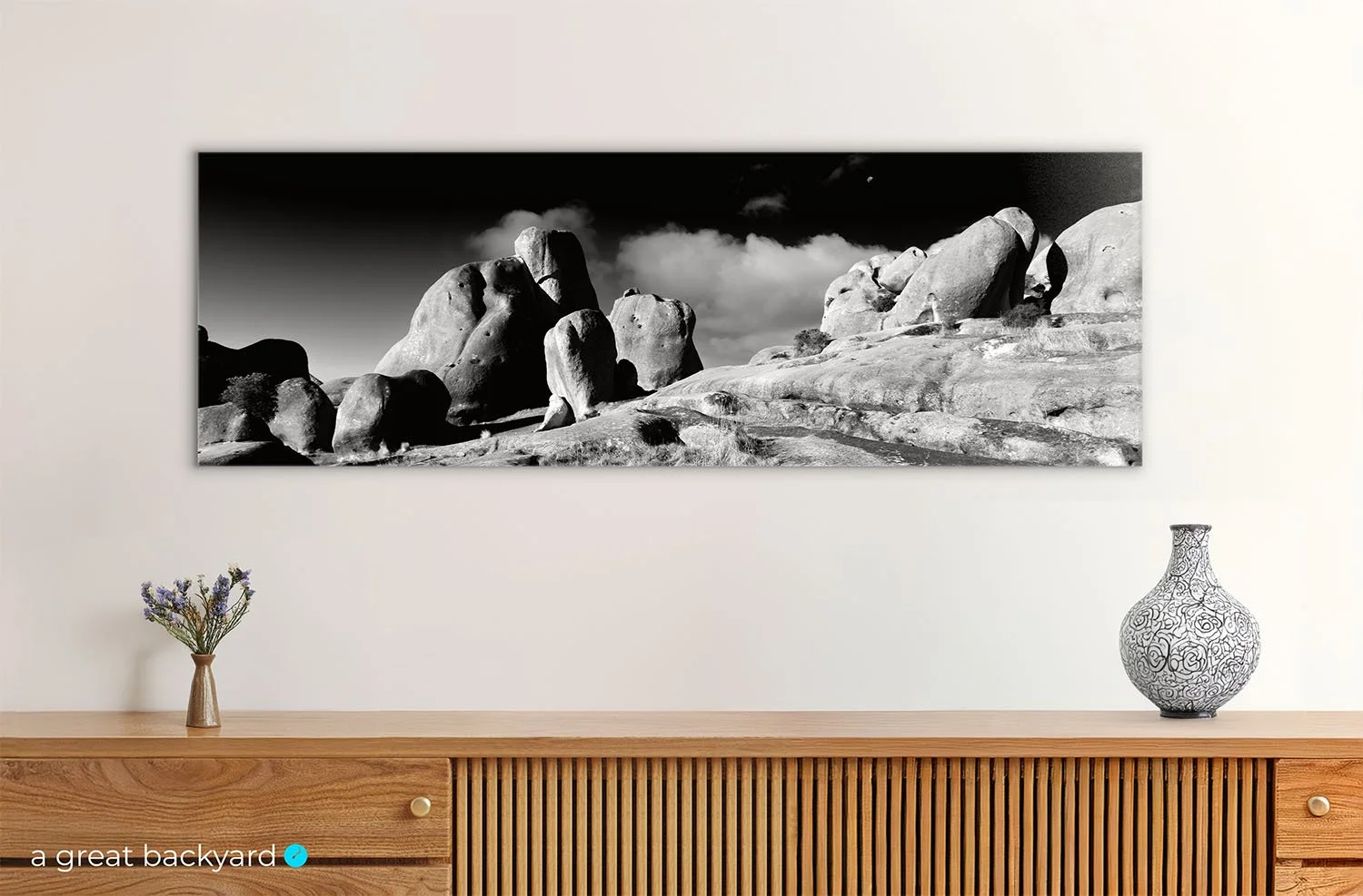 Castle Hill print on living room wall | a great backyard landscape photography prints