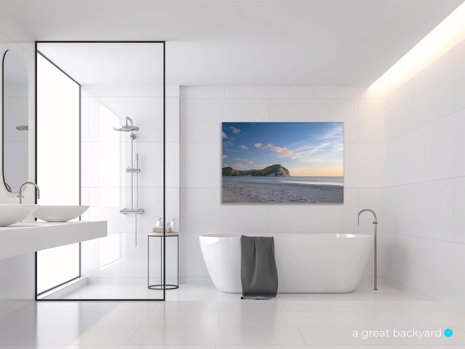 Mahia Evening print on home wall | a great backyard New Zealand