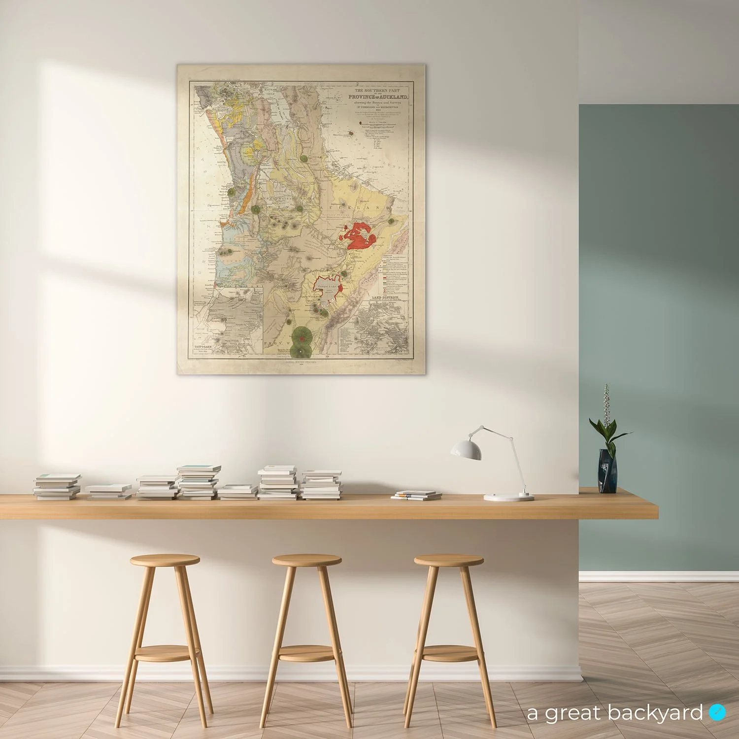 Hochsetter Waikato map on wall 1.jpg