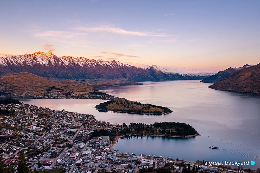 Pink Queenstown Dusk by Corin Walker Bain | New Zealand landscape photography