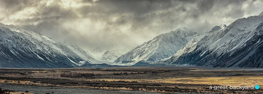 Mt Cook Storm Panorama by Corin Walker Bain | a great backyard New Zealand photography
