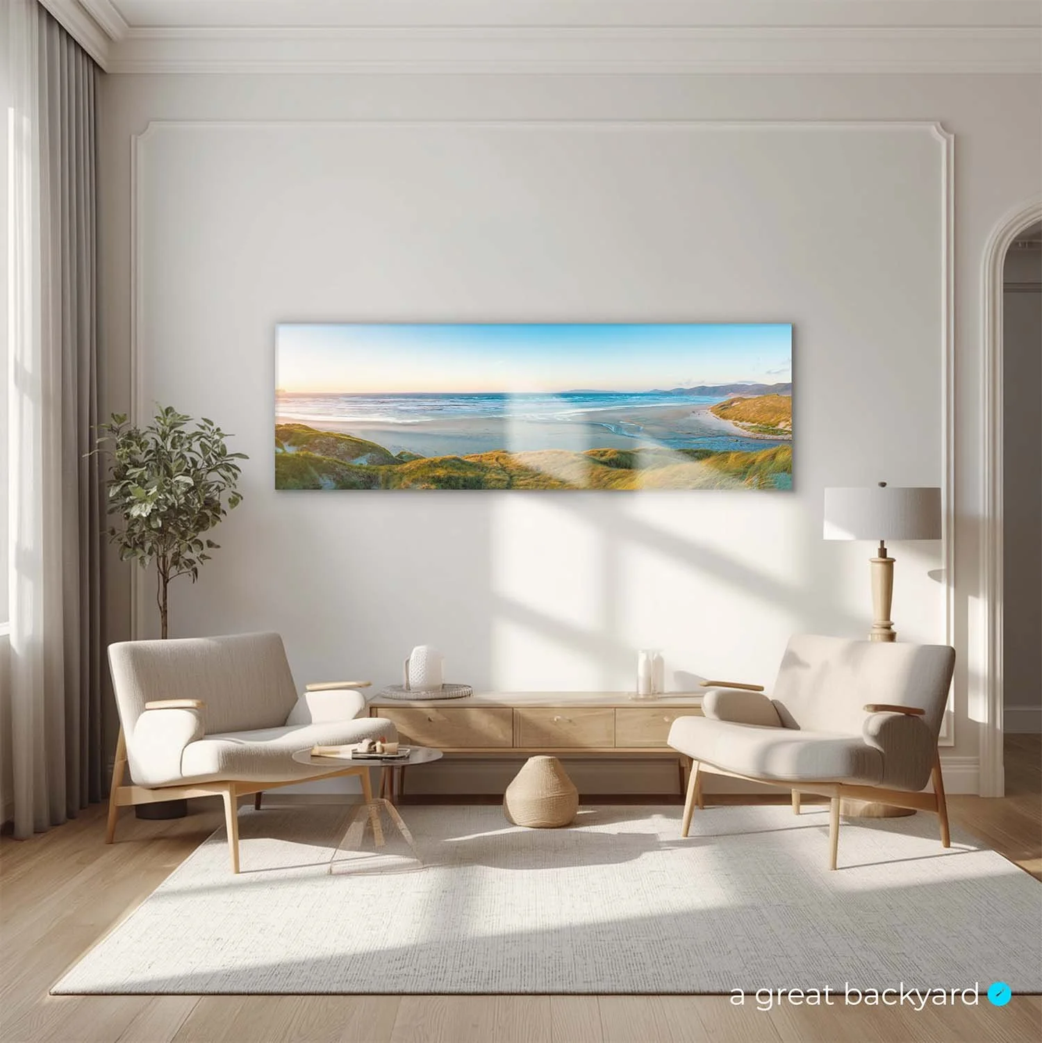 Mason Bay panorama on home wall | a great backyard fine art prints