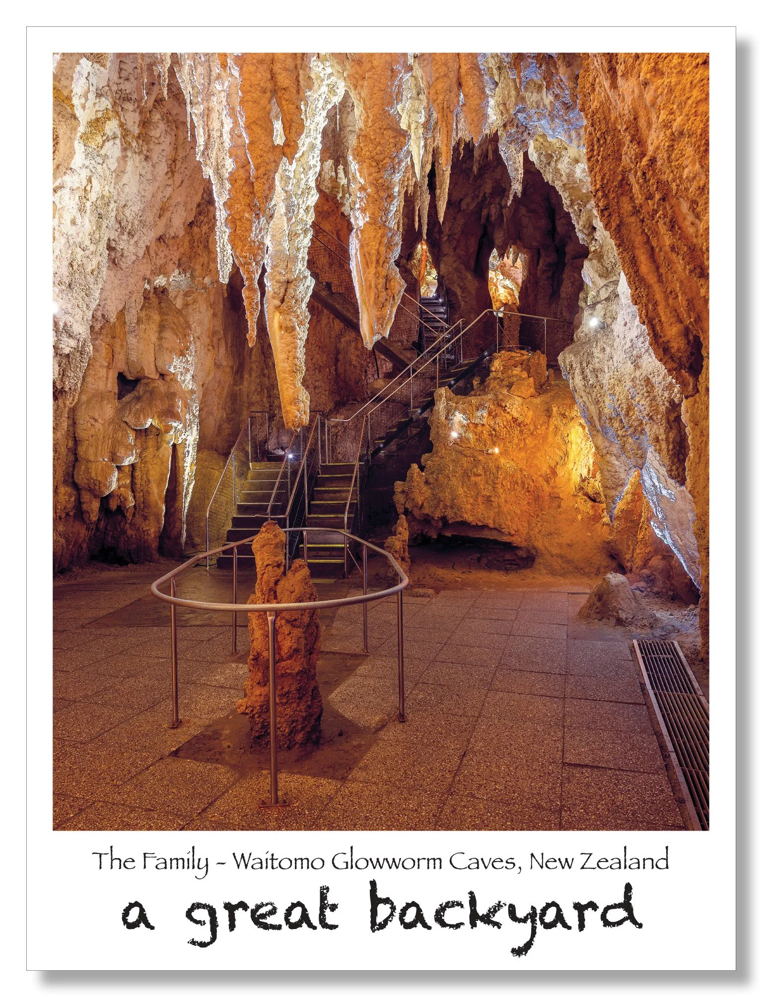 Glowworm Cave Family Postcard by Corin Walker Bain | a great backyard photography NZ