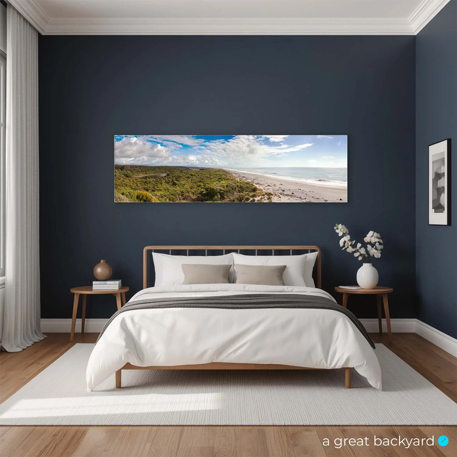 Ship Creek print on bedroom wall | a great backyard landscape photography