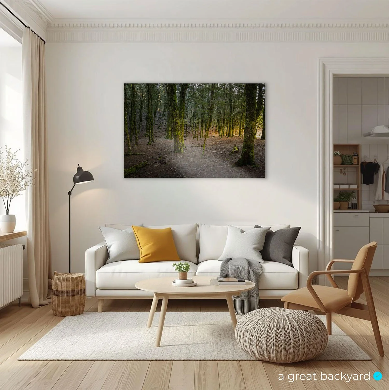 Canaan Downs print on home wall | a great backyard wall art proudly made in New Zealand