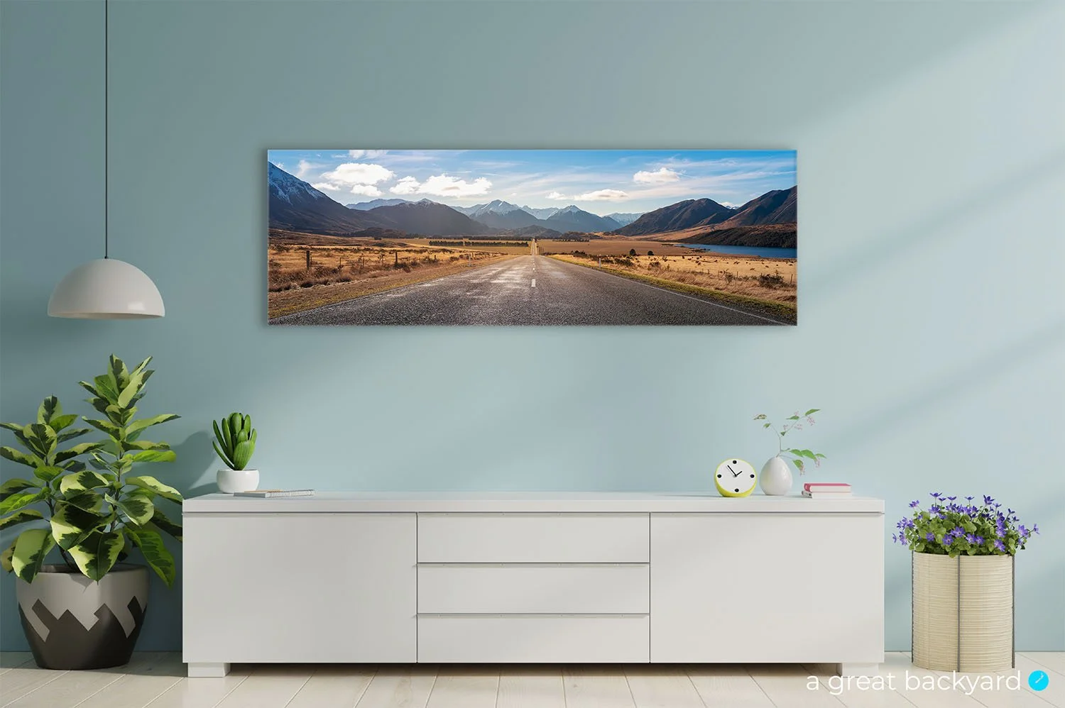 Arthur's Pass print on interior wall | a great backyard premium landscape photography prints