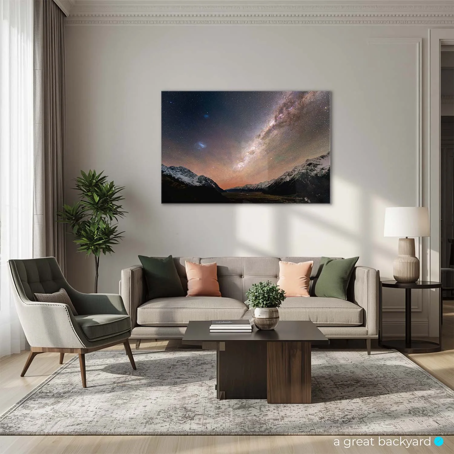 Mt Cook stars print on home wall | a great backyard prints made in NZ