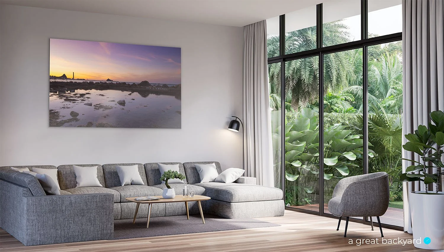 Port of Taranaki print on home wall | a great backyard large format prints made in NZ