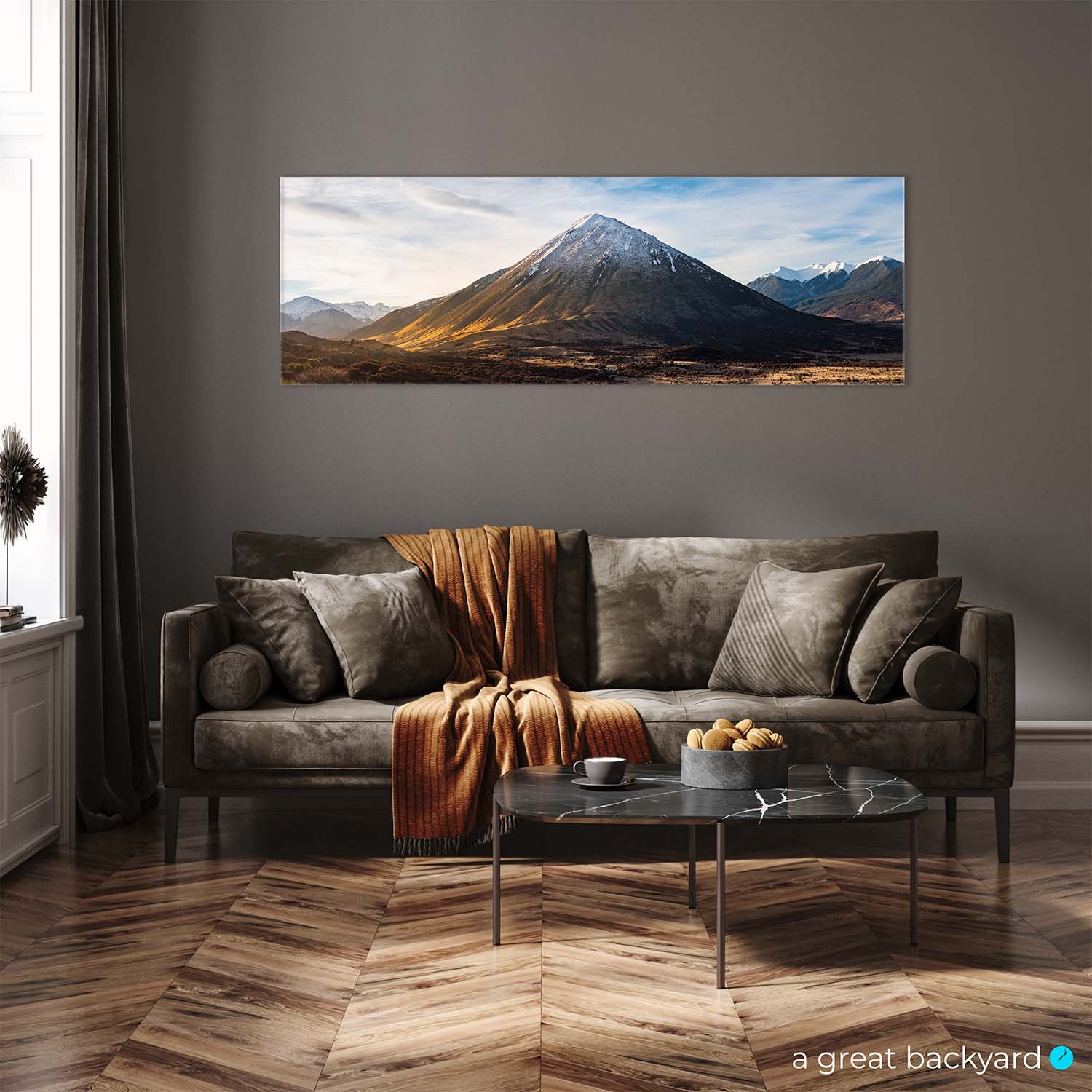 Canterbury High County Limited Edition print hanging on home wall | a great backyard premium New Zealand landscape photography
