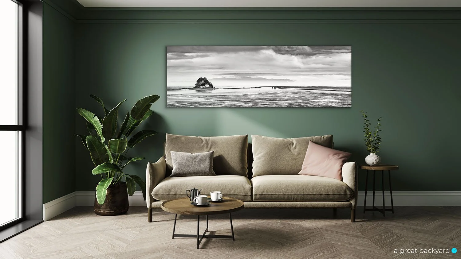 Puponga View panorama print on home wall | a great backyard New Zealand fine art photography