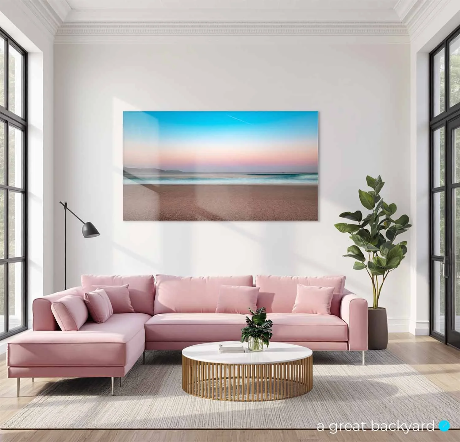 Spirits Bay print on interior wall | a great backyard gallery wall prints