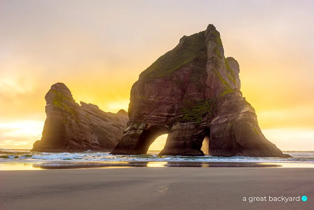 Archyway Islands, Wharariki Beach by Corin Walker Bain | a great backyard New Zealand landscape photography prints