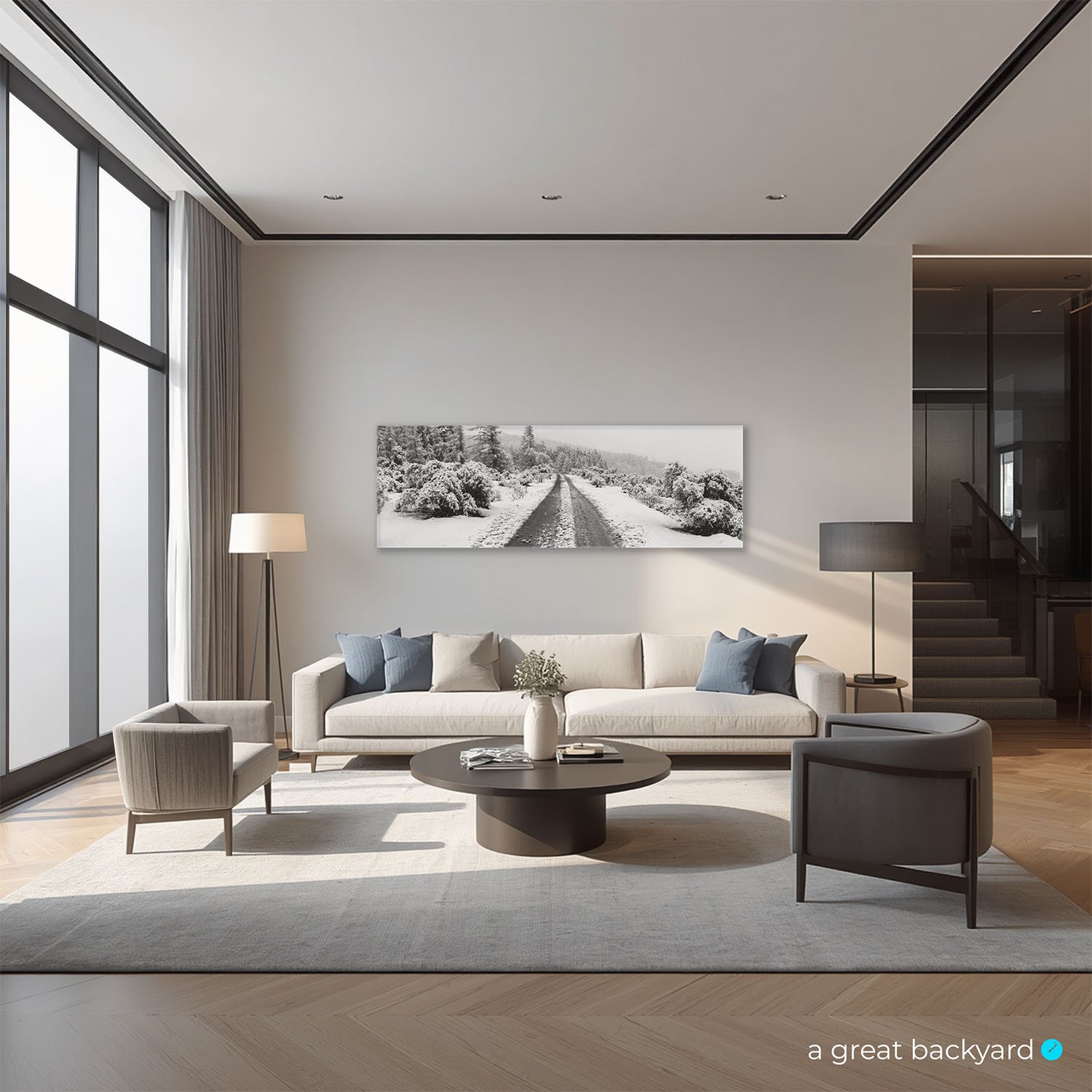 Snowy Mt Cook panorama print on home wall | a great backyard NZ landscape prints