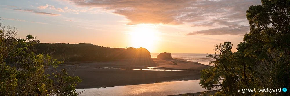 Tongaporutu panorama by Corin Walker Bain | a great backyard photography New Zealand