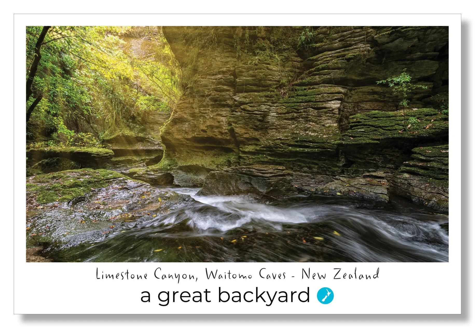 Limestone Canyon Postcard by Corin Walker Bain | a great backyard photography NZ