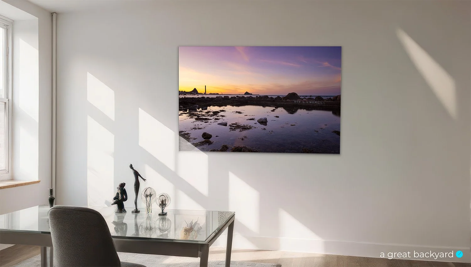 Port of Taranaki print on home wall | a great backyard landscape photography prints