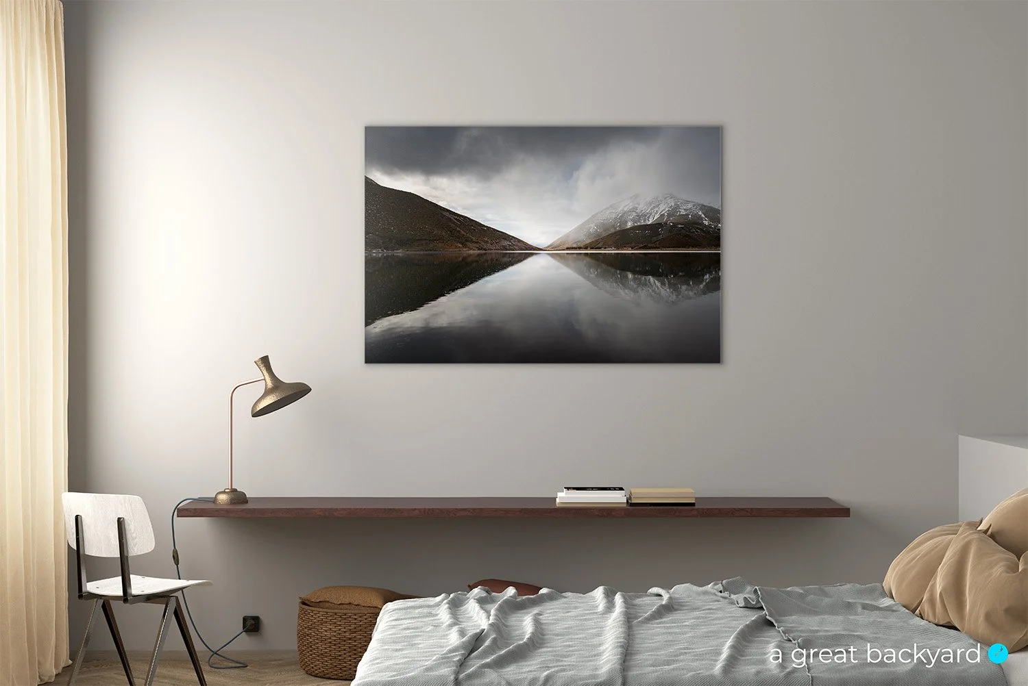 Lake Lyndon print on home wall | a great backyard landscape photography