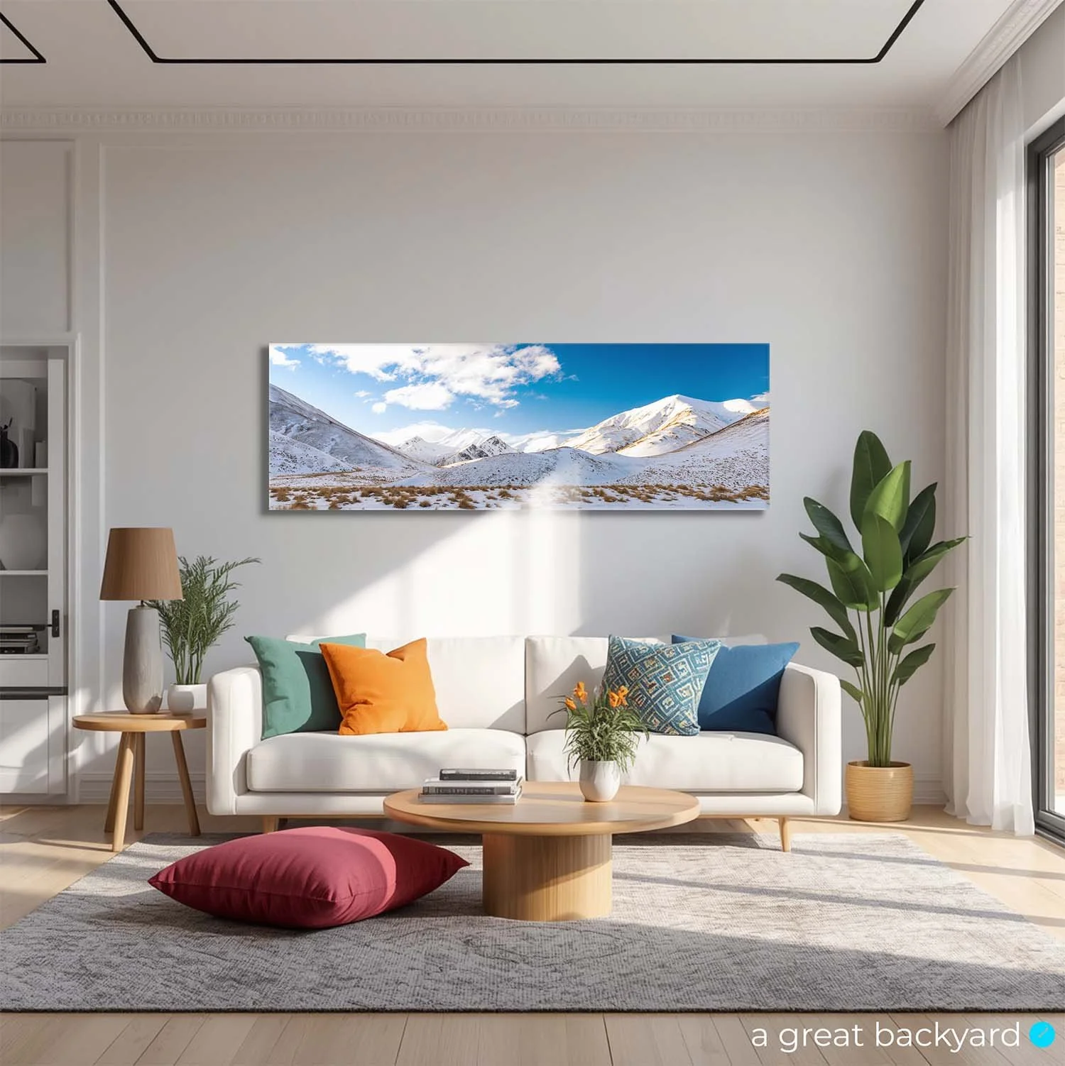 Lindis Pass print on home wall | a great backyard statement wall art