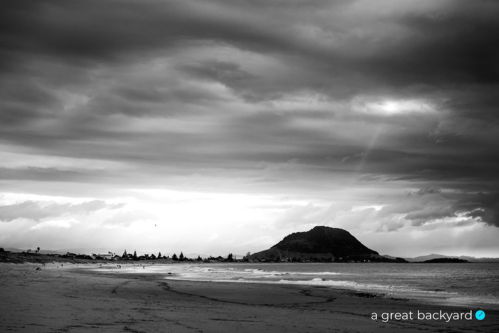 Moody day at Mount Maunganui Beach, Bay of Plenty