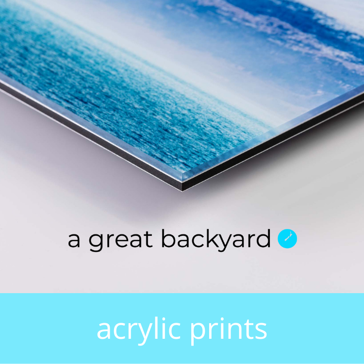 Acrylic print edge by a great backyard print studio New Zealand