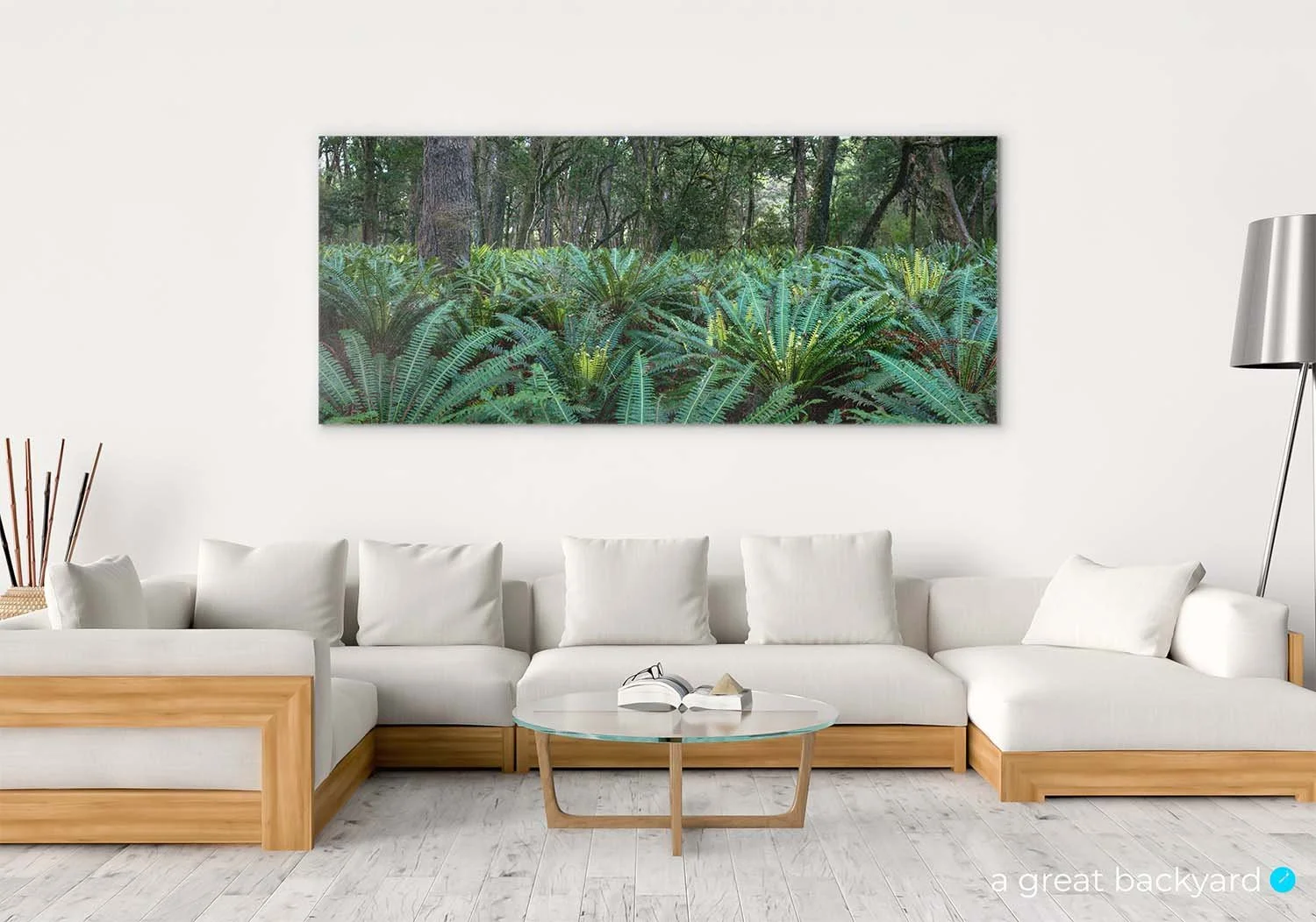 Fresh Water Landing ferns print on home wall | a great backyard New Zealand fine art prints