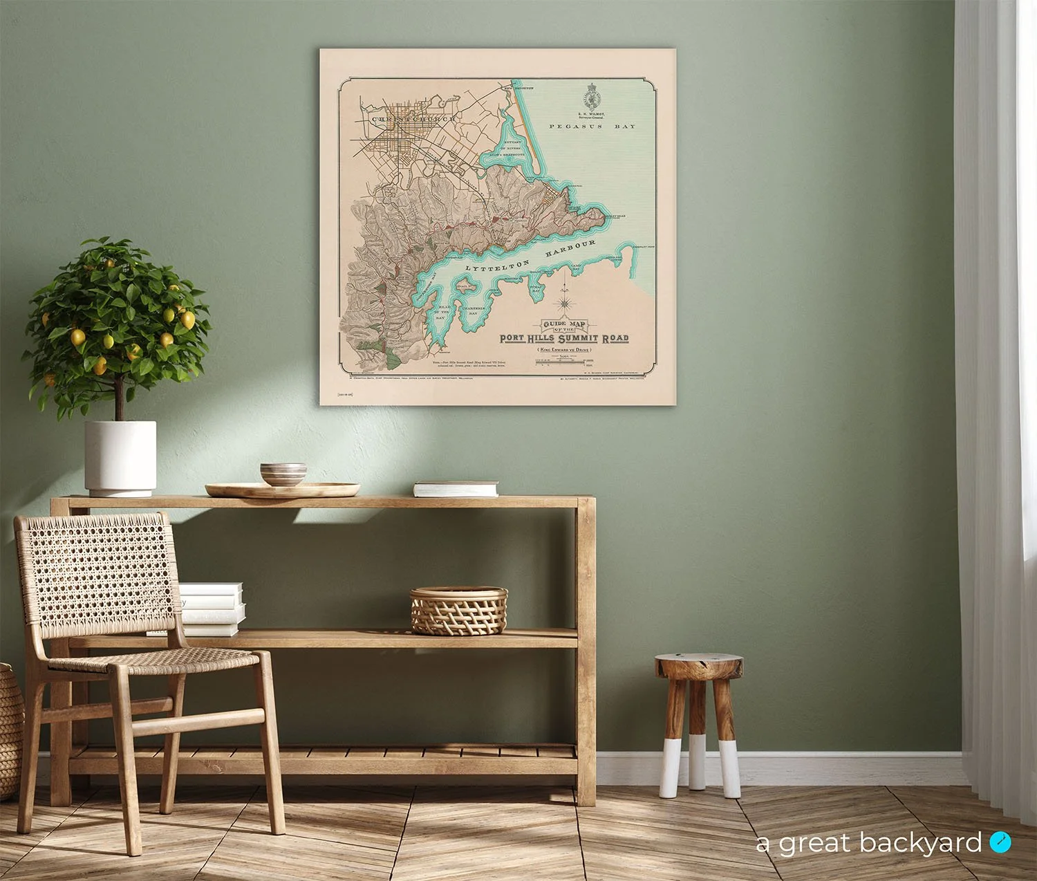Guide Map of the Port Hills Summit Road (1917)