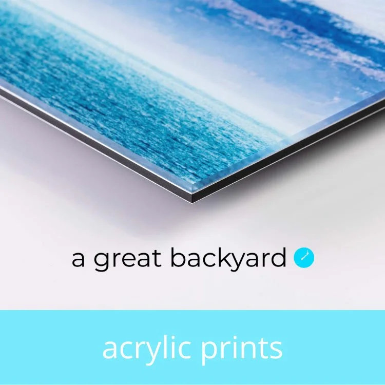 Acrylic print edge by a great backyard | Facemounted Prints Made in New Zealand