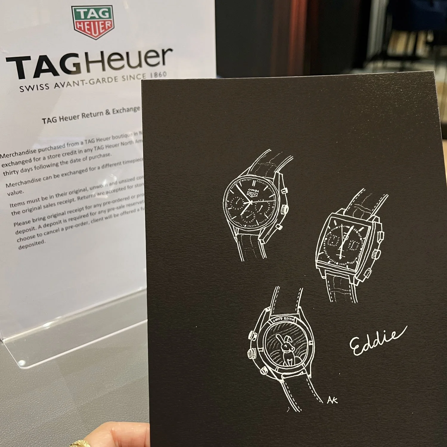 watch drawings for TAG Heuer