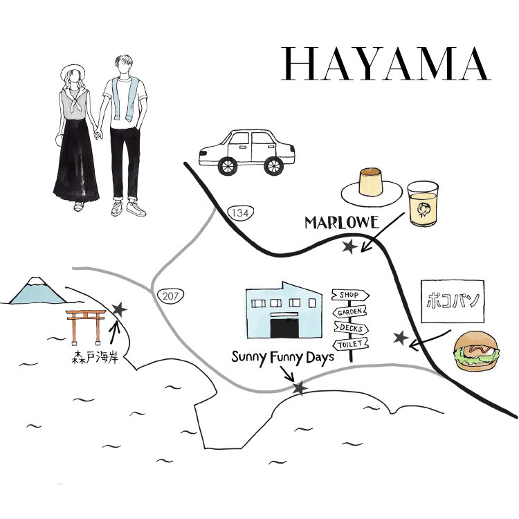 Hayama 地図イラスト